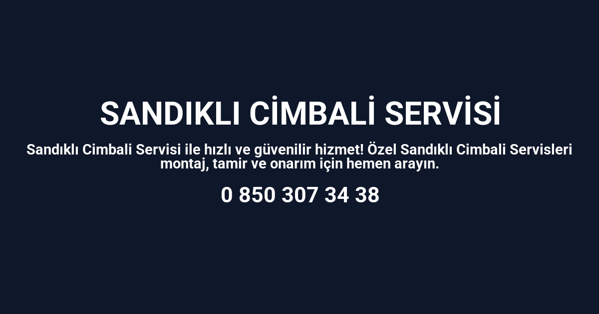 Sandıklı Cimbali Servisi